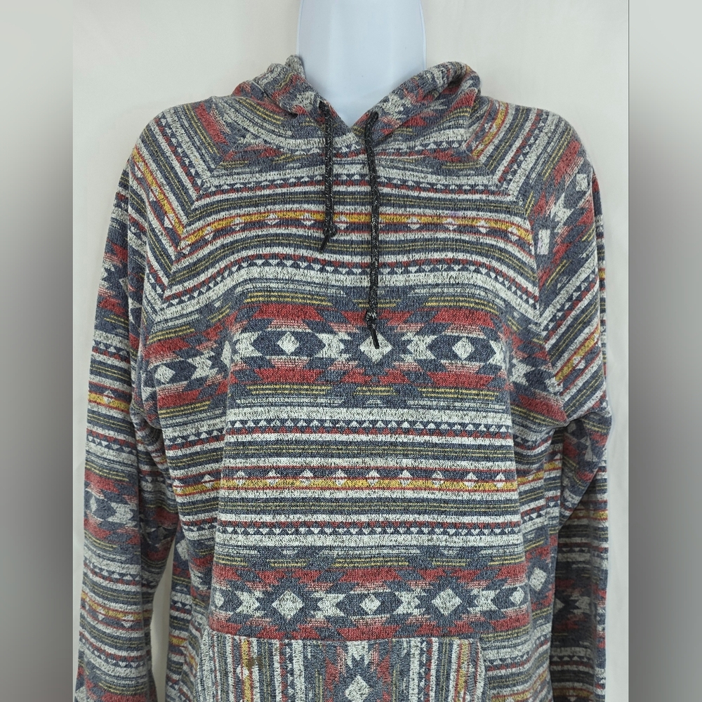 Brooklyn Cloth Classic Patterned Hooded Sweater Hoodie Size Large Y-3378